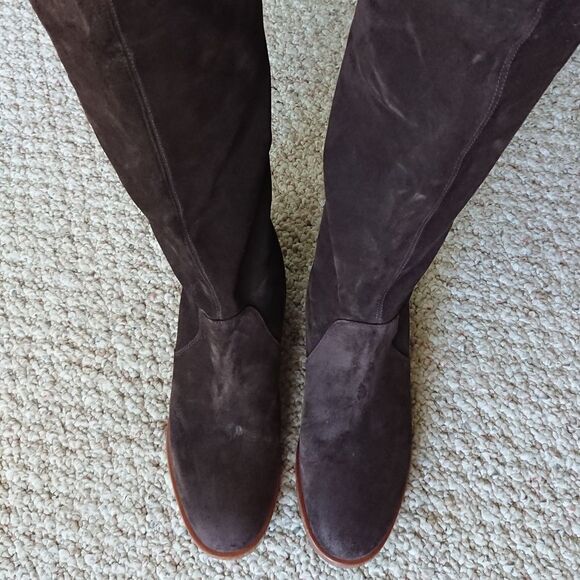 SERGIO ROSSI brown Suede below the knee boots size 7 - Picture 4 of 12